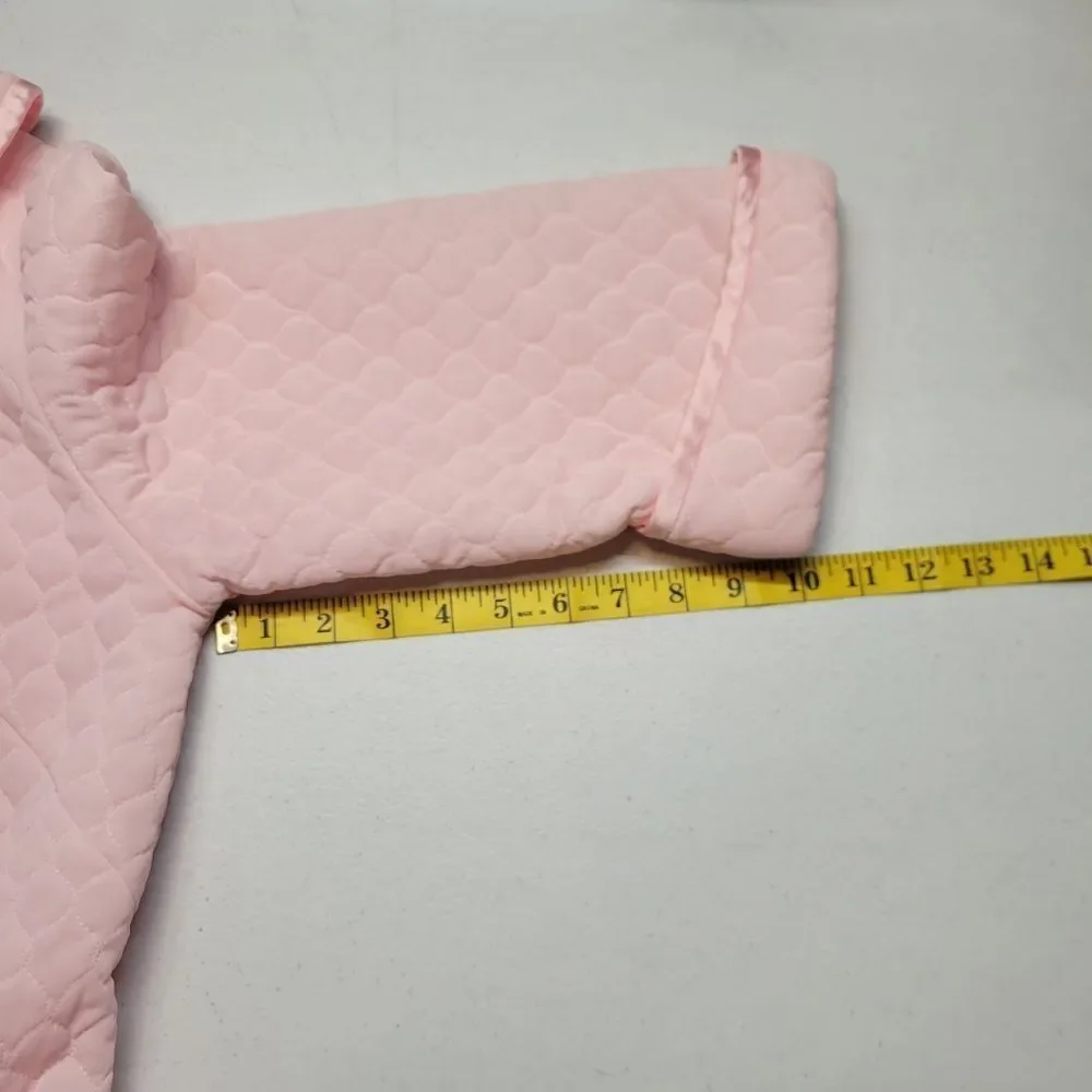 Gossard Artemis Vintage Pink Quilted Robe with Peter Pan Collar Belted
